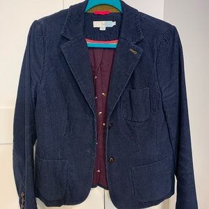 Navy corduroy blazer, size 8R